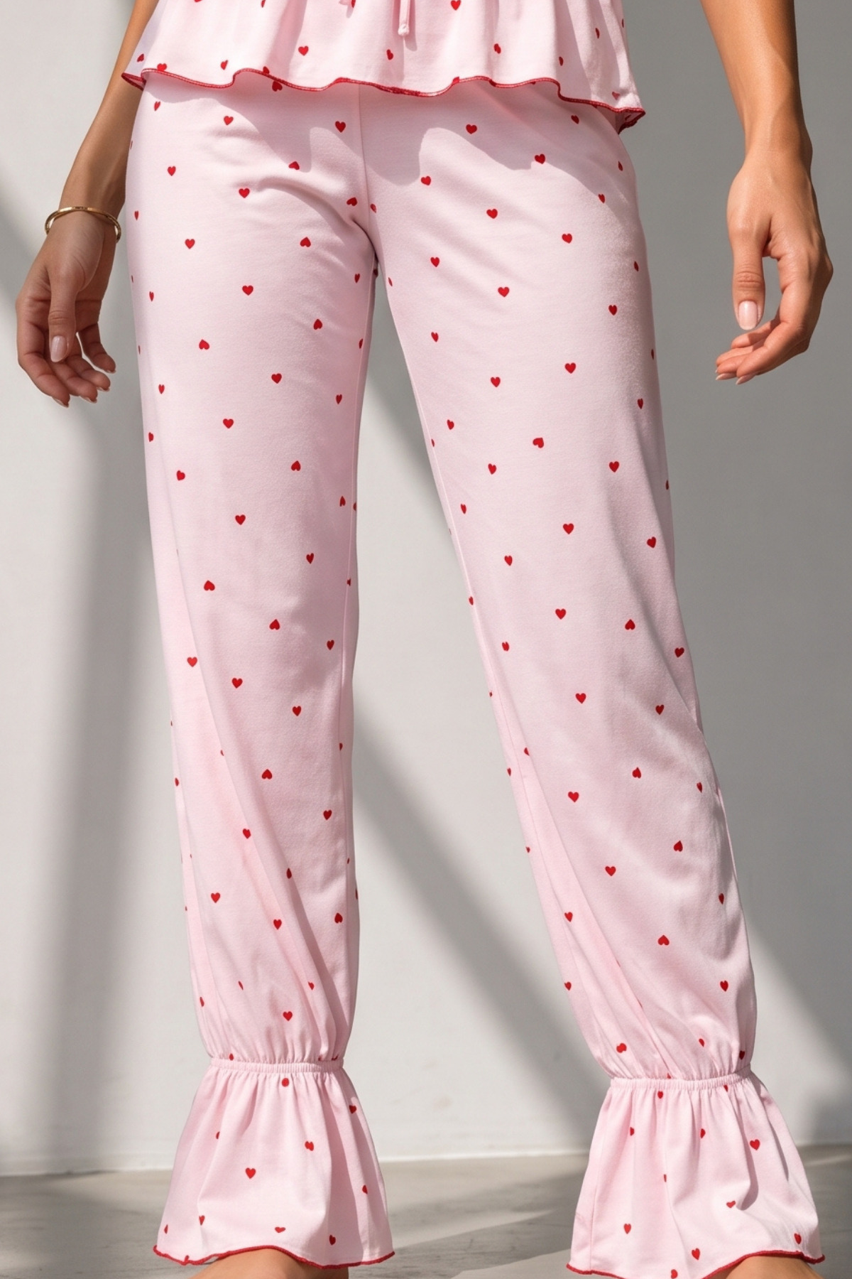 Kadın Regular Kesim Sezonsuz Pembe Pijama Takımı 4