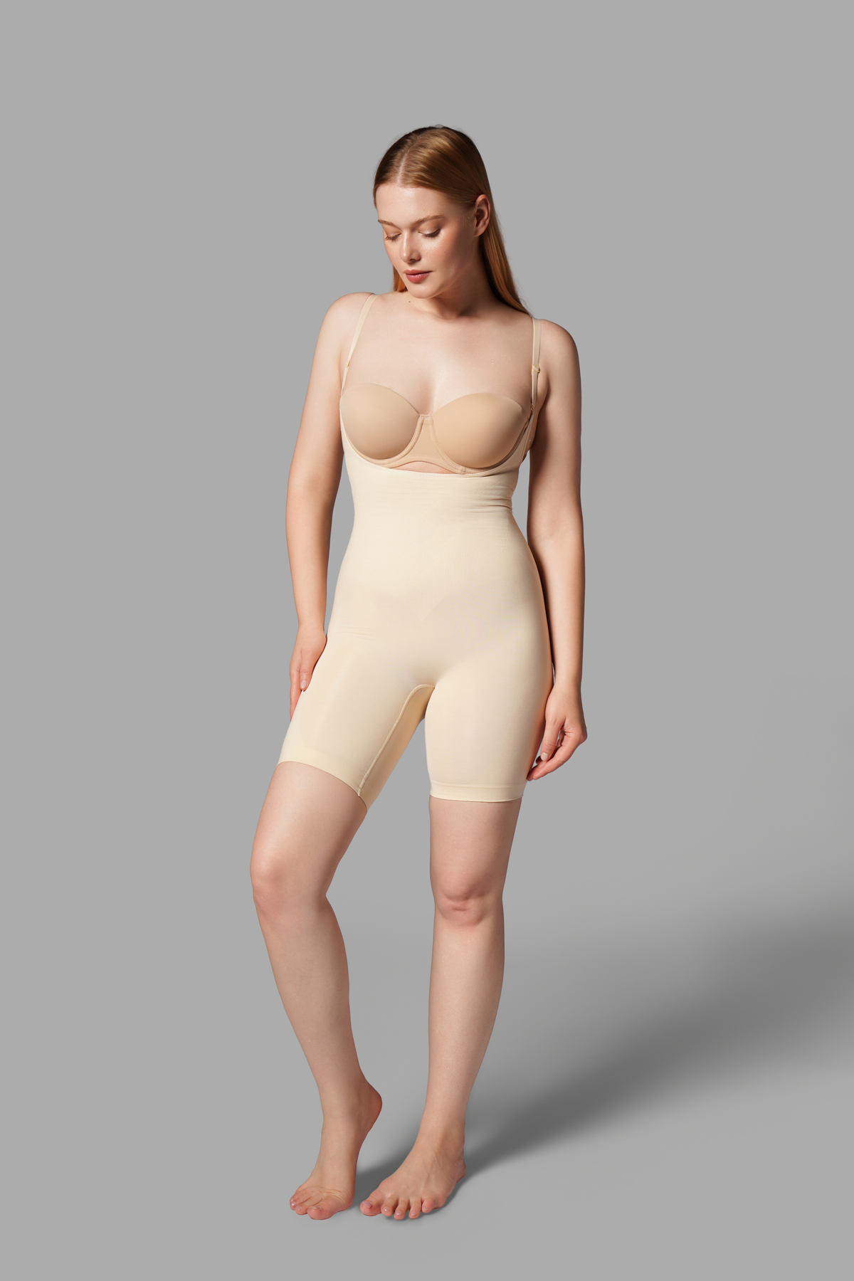GÖĞÜS ALTI TAM BOY KORSE 9056 Bej 3