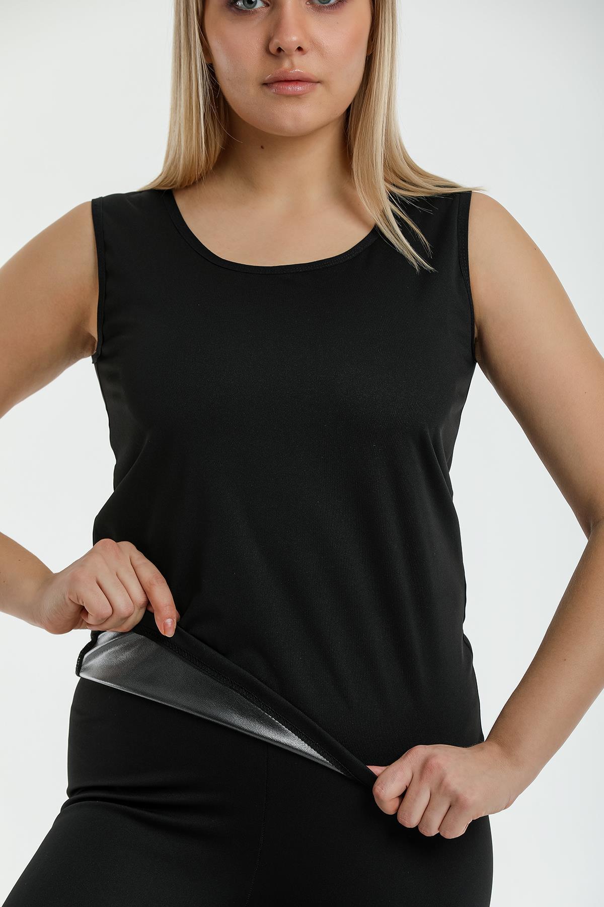 Sauna Termal Tayt Atlet Takım 4410-4412 Siyah 6