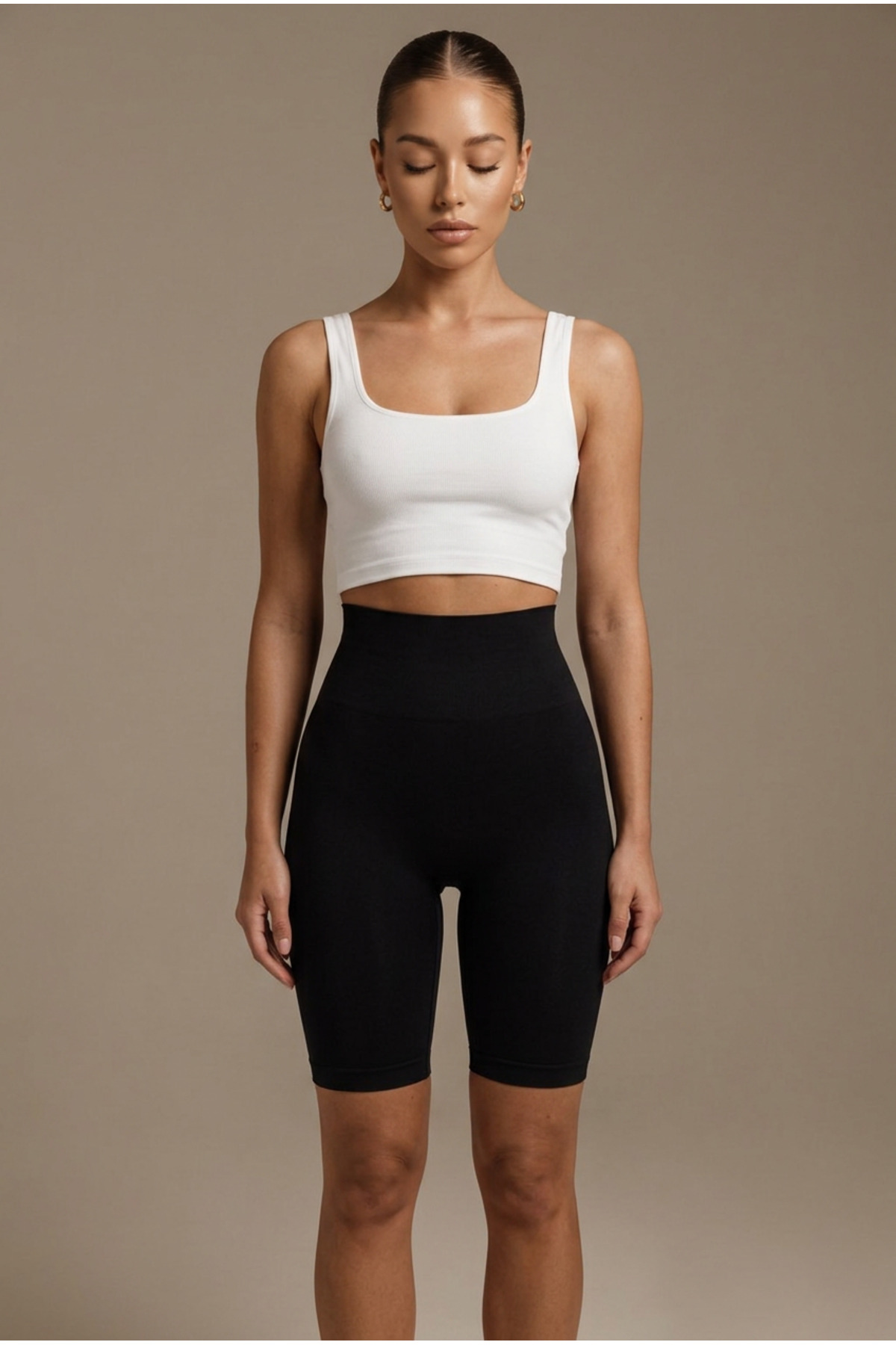 Kadın Sıkılaştırıcı Kumaş Boxer Kalıp Siyah Korse 3