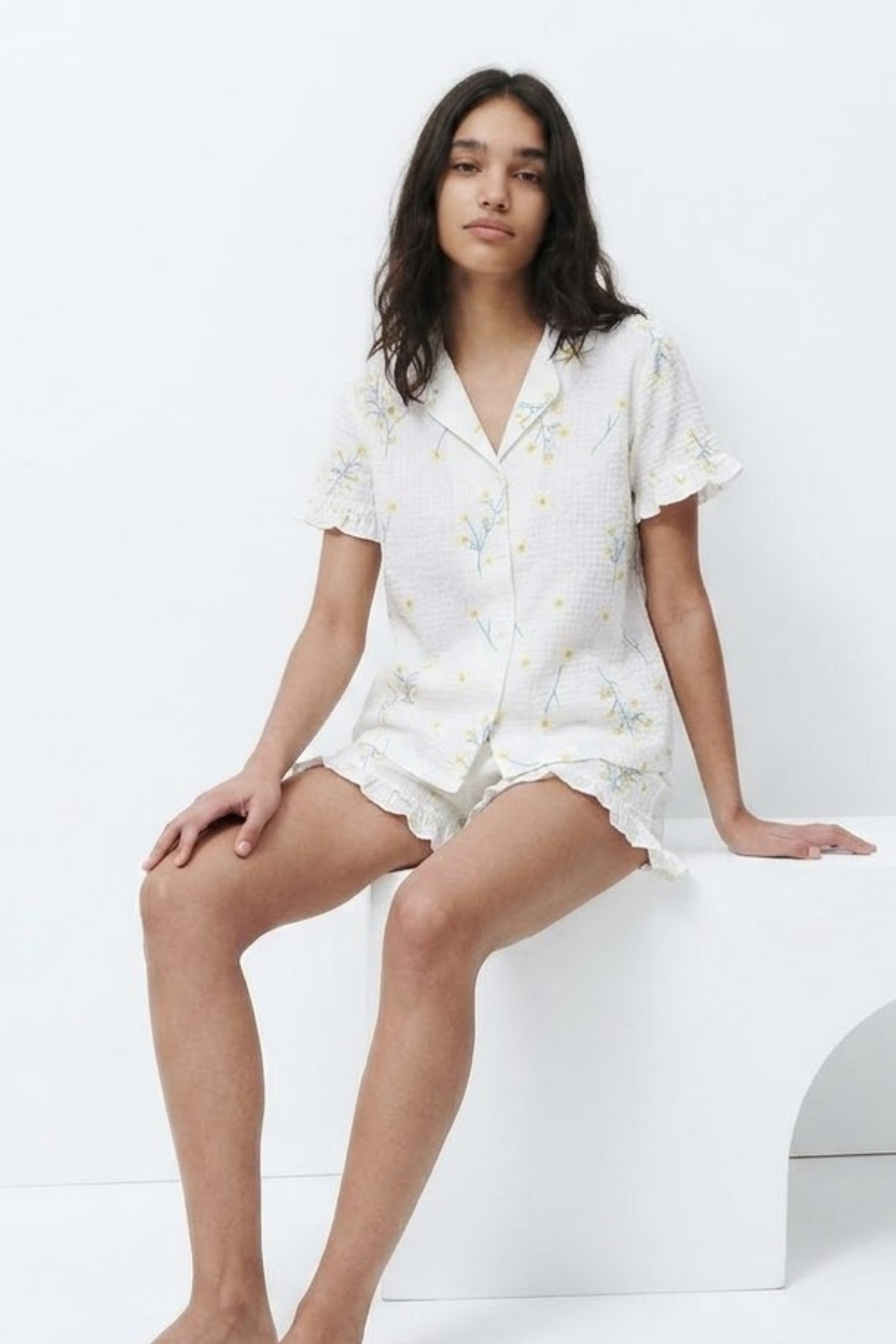Kadın Desenli Trend Çok Renkli Pijama Takımı 6