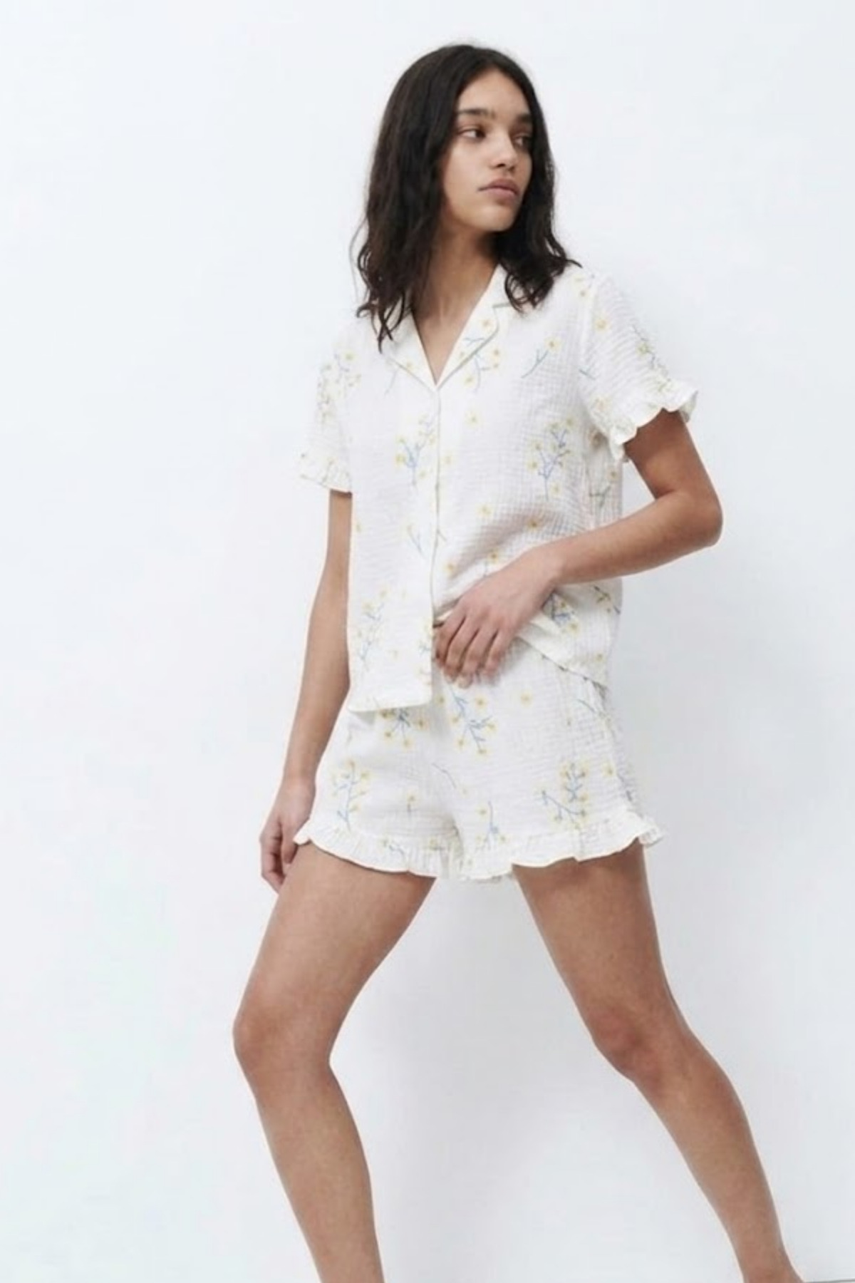 Kadın Desenli Trend Çok Renkli Pijama Takımı 5