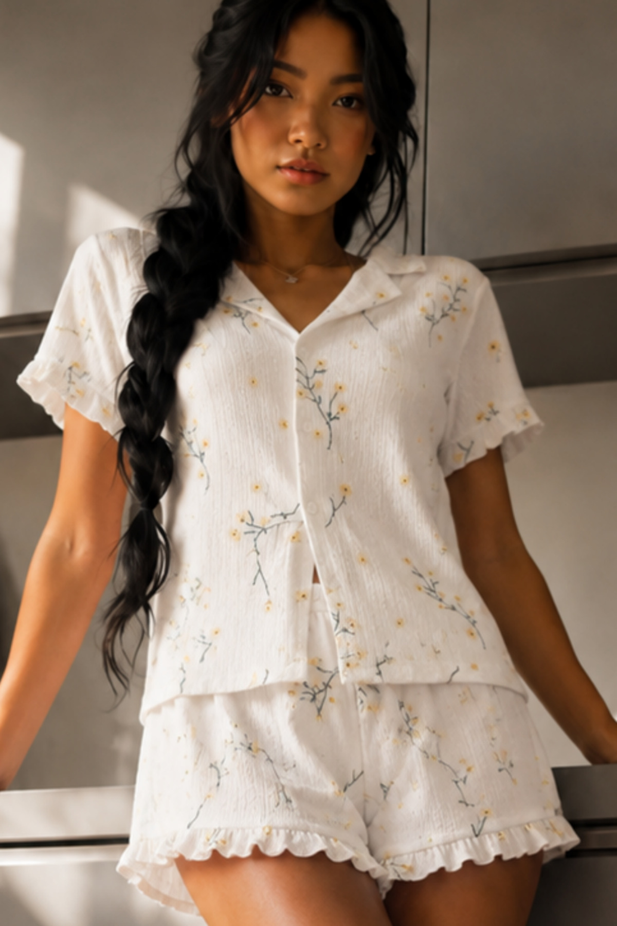 Kadın Cool Elastanlı Çok Renkli Pijama Takımı 4