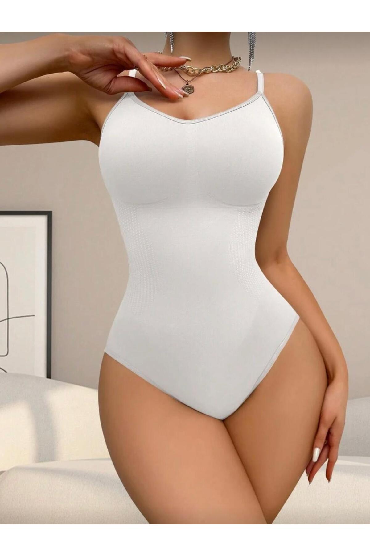 toparlayıcı günlük kullanıma uygun olan zıbın body korse 9051 Beyaz 3
