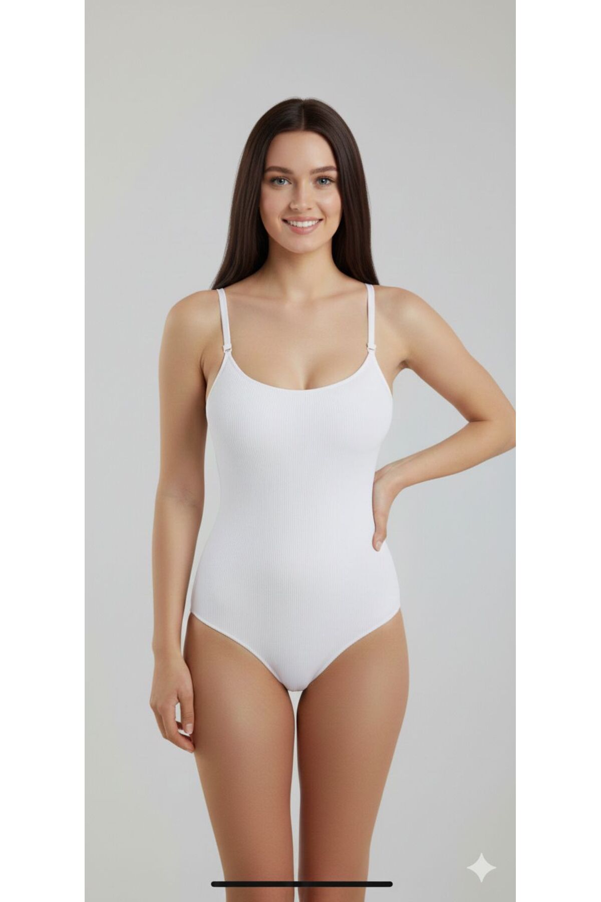 Seamless Zıbın Korse Çıtçıtlı Body 2 Beden İncelten Toparlayıcı Push Up Etkili Karın Bel Göbek Sıkılaştırıcı Kadın Body Korse 9051 Beyaz 3
