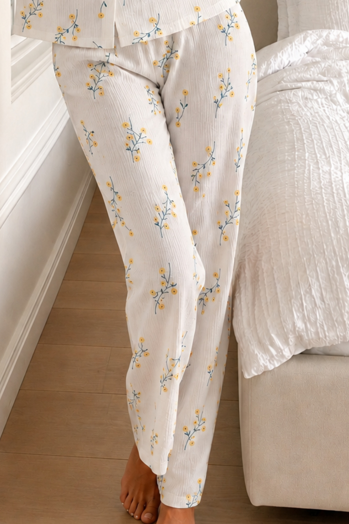 Kadın Loose Kalıp Pamuklu Çok Renkli Pijama Takımı 4