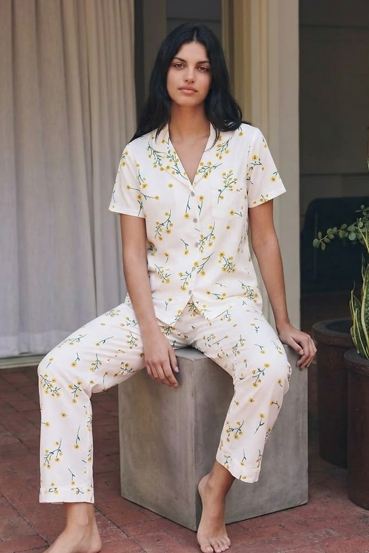 Viskon Karışım Homewear Çok Renkli Pijama Takımı 6