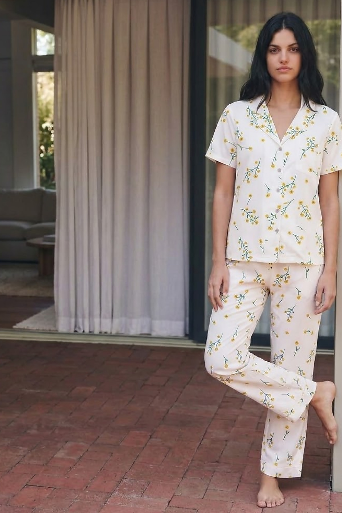 Viskon Karışım Homewear Çok Renkli Pijama Takımı 3