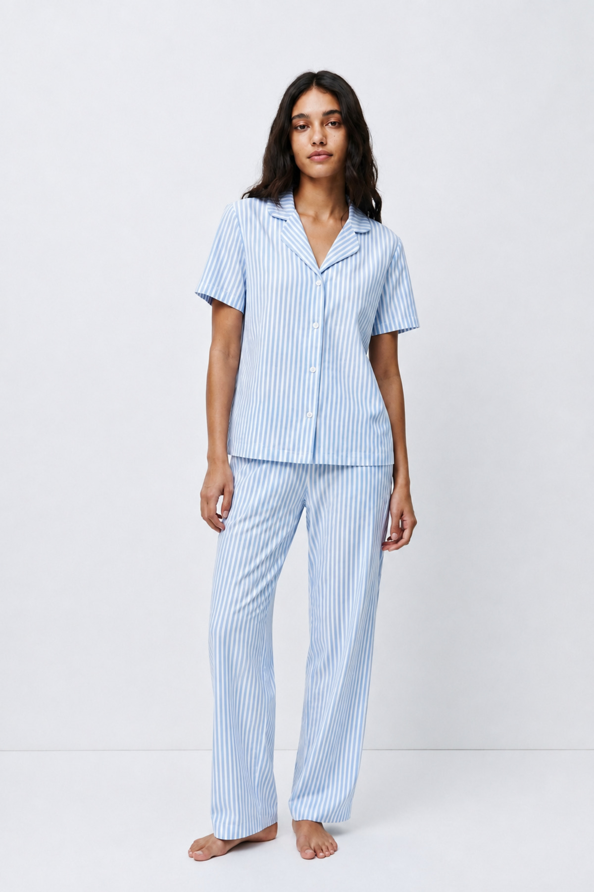 Standart Boy Elastanlı Mavi Pijama Takımı 3