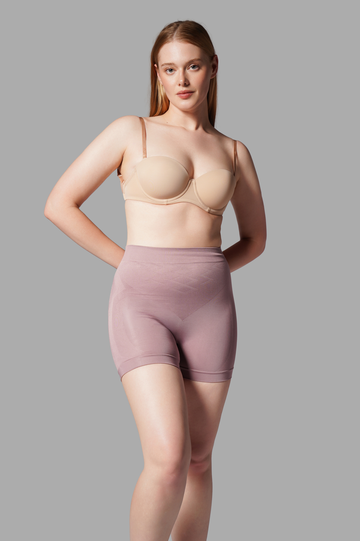 Push Up Seamless Dikişsiz Popo Şekillendirici Kısa Paçalı Korse 2064 Gül Kurusu 7
