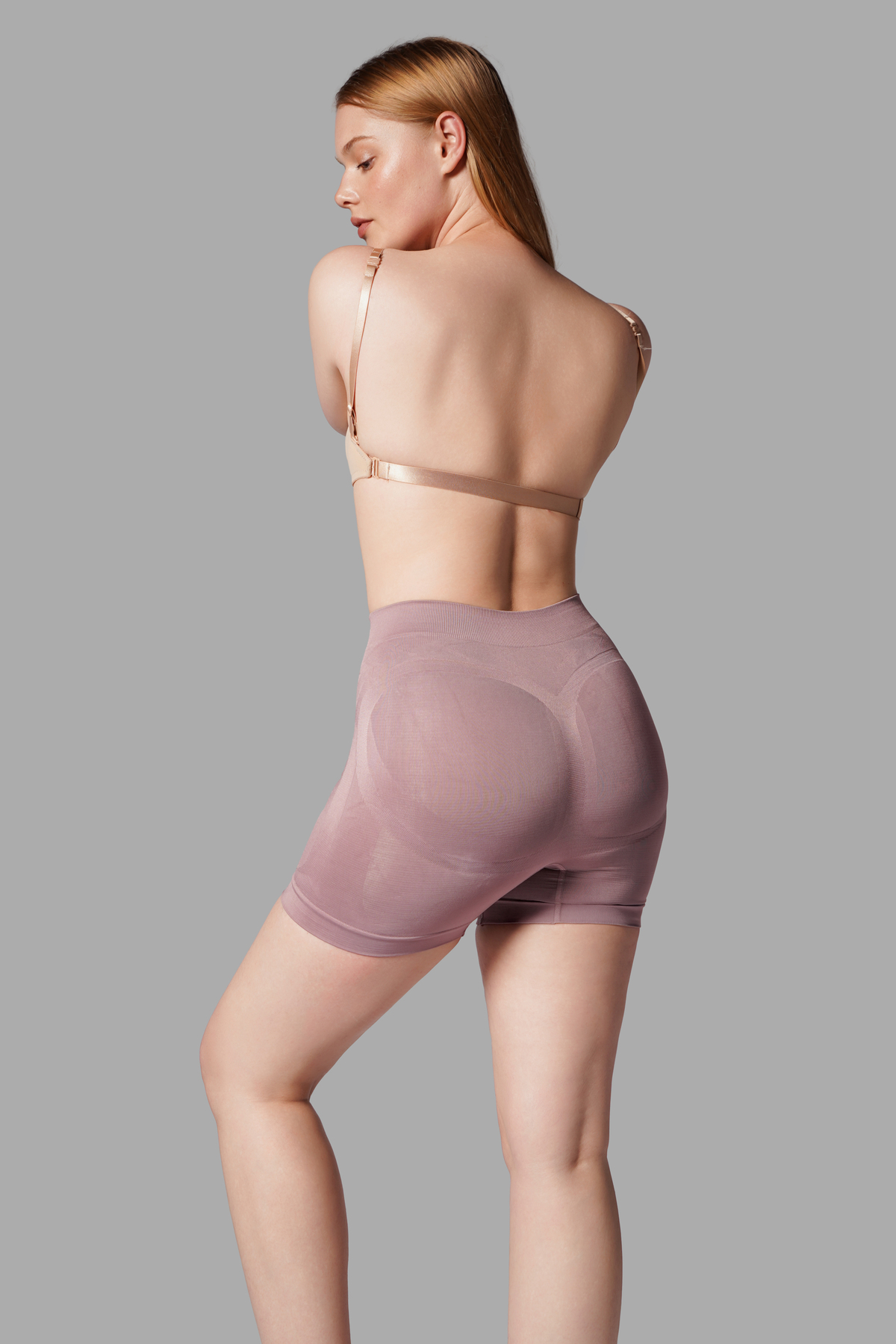 Push Up Seamless Dikişsiz Popo Şekillendirici Kısa Paçalı Korse 2064 Gül Kurusu 4