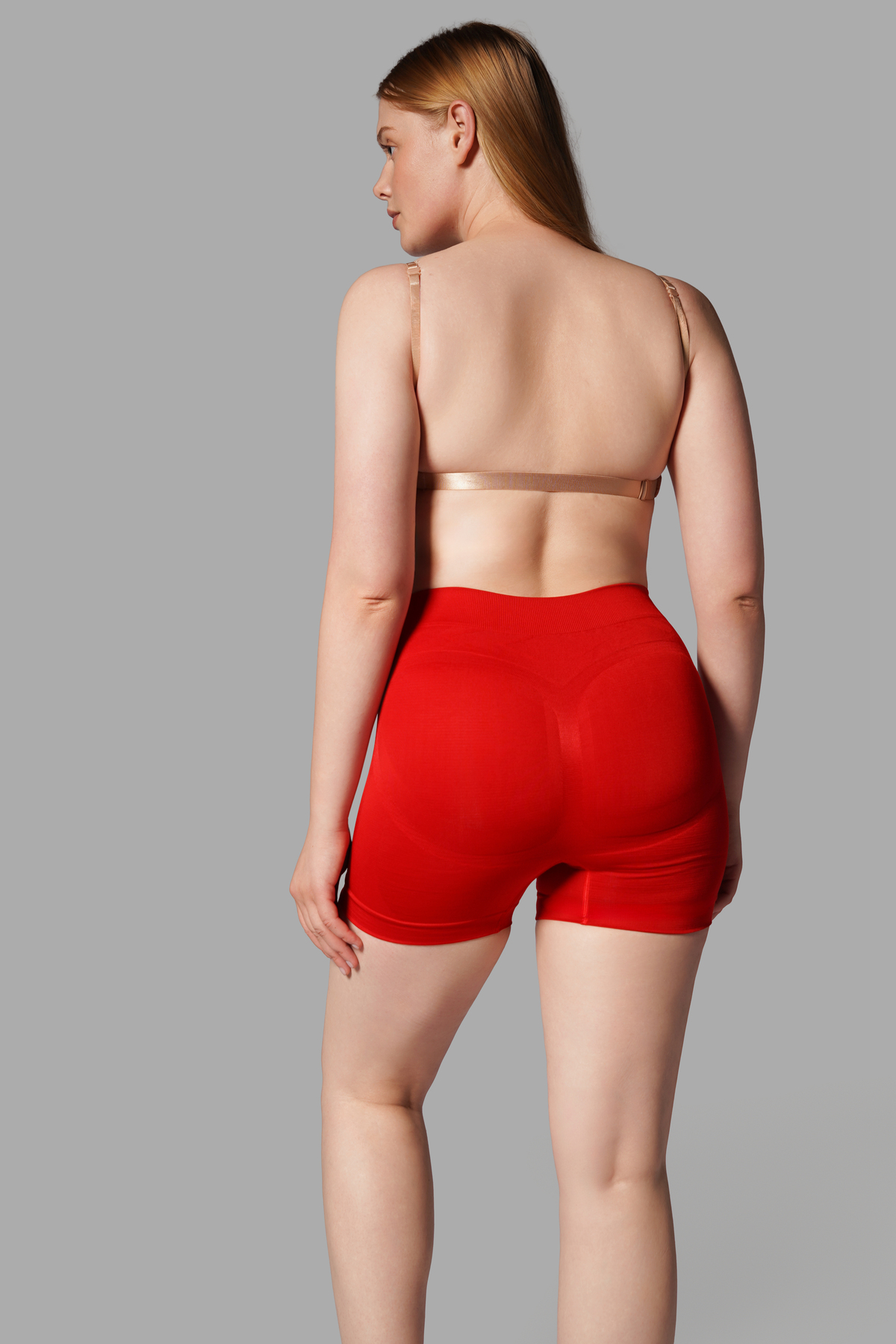 Push Up Seamless Dikişsiz Popo Şekillendirici Kısa Paçalı Korse 2064 Kırmızı 7