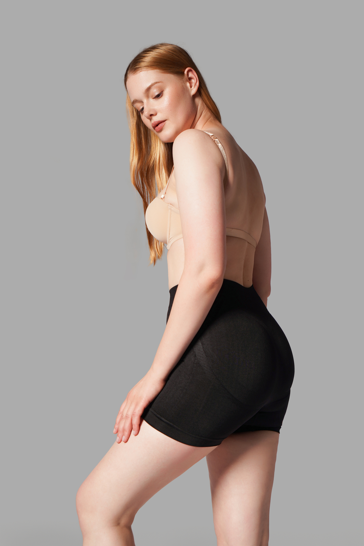 Push Up Seamless Dikişsiz Popo Şekillendirici Kısa Paçalı Korse 2064 Siyah 6