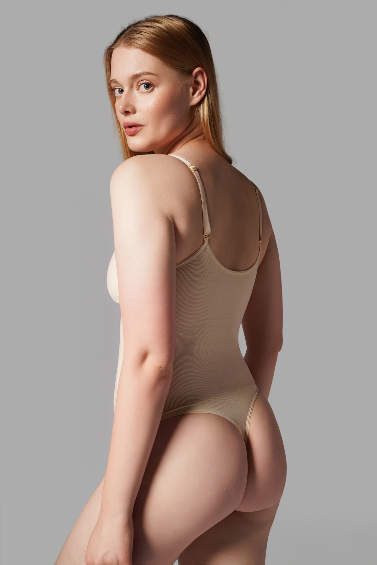 string zıbın sıkılaştırıcı toparlayıcı örme kumaş body 9052 Bej 6